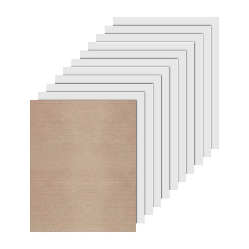 JANDJPACKAGING White Heat Transfer Vinyl HTV Bundle 10"x12"- 10 Pack of Premium White HTV Sheets - Iron On Vinyl for T-Shirt Best HTV Vinyl for Silhouette Cameo,Cricut - Image 1